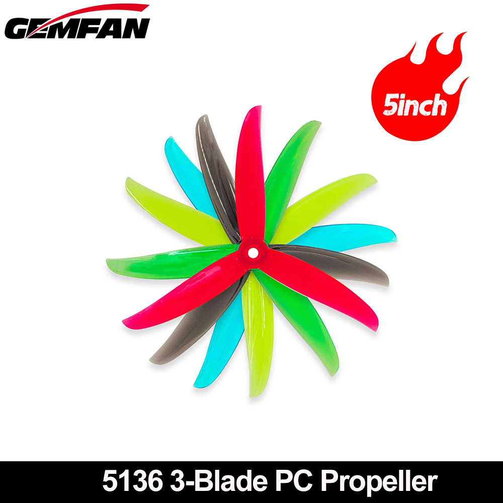 Drone Racing Propeller - Gemfan VANOVER 5136 3 ブレード PC